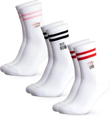 Produktbild von Occulto Damen Mama Geschenk Tennissocken 3er Pack (Modell: Mom) Mix1 39-42