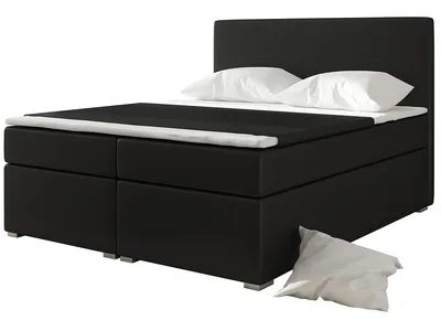 Produktbild von NABBI Gepolstert Doppelbett mit Stauraum Diana 140 - schwarz (Soft 11)