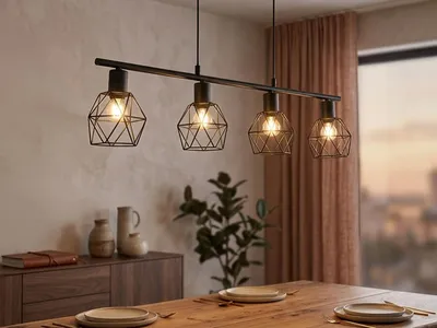 Produktbild von Industrielampen für über Esstisch Esszimmerlampen Hängelampe Gitterlampen Küchen