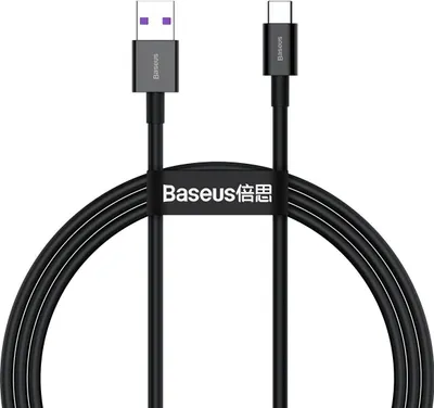 Zdjęcie produktu dla Baseus Kabel do szybkiego adowania USB-A na USB-C, 66W, 1m - Czarny
