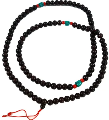 Produktbild von Tibetische Mala, Holzperlen Mala 2 (Gebetskette) - Modell 26, Braun, Ketten & Modeschmuck für den Hals