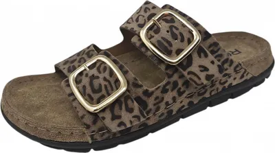 Produktbild von Rohde Damen Pantolette Leder Zweischnaller mit Leopardenmuster Rodigo-D 5890, Größe:40 EU, Farbe:Beige