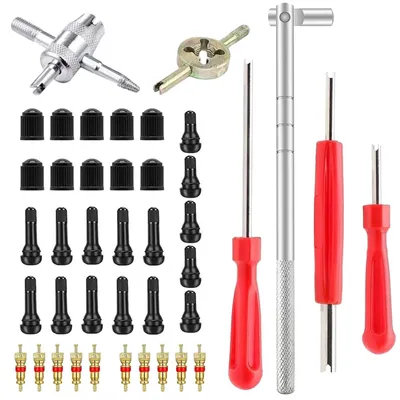 Image de Jeu d'outils de 41 pièces pour la réparation des valves de pneus de voitures et de motos