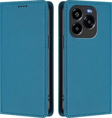 Produktbild von Handyhülle für Oukitel C65 / C65 Pro, Kunstleder Klapphülle Stoßfeste Magnetische Hülle mit Ständer Blau
