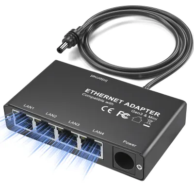 Productafbeelding van Ethernet-adapter Gen 3/Mini met 4 RJ45-poorten