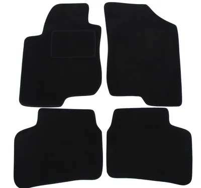 Image de Tapis De Sol Noir Velours Pour Kia Ceed 2007-2013 3/5 Portes 4pcs, Ajustement précis, Base Antidérapante, Renforcée dans la Zone de la Pédale