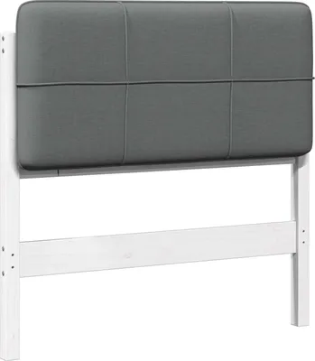 Produktbild von vidaXL Gepolstertes Kopfteil mit Kopfteil Weiß und Hellgrau 90 cm