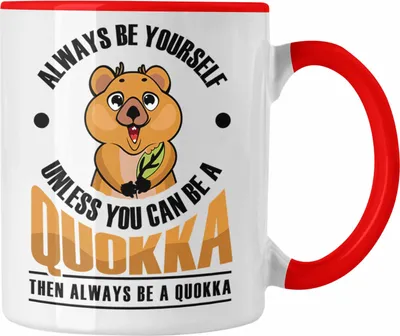 Produktbild von Trendation -  Lustige Tasse Quokka-Motiv Geschenk für Quokka Liebhaber (Rot)