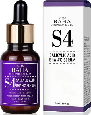 Immagine prodotto di Cos De BAHA, S4, Salicylic Acid BHA 4% Serum, siero con acido salicilico al 4% e BHA, 30 ml