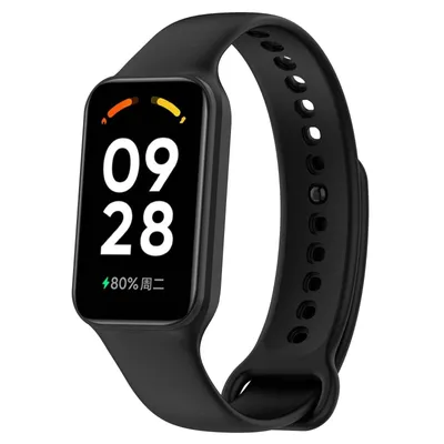 Produktbild von Bizon Strap + Case Uhr Dots Xiaomi Redmi Smart Band 2 / Xiaomi Mi Band 8 Active schwarz