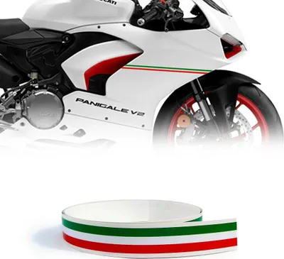 Produktbild von Stripes Klebestreifen für Auto und Motorrad Trikolore Italien 1,5 cm x 1,2 mt
