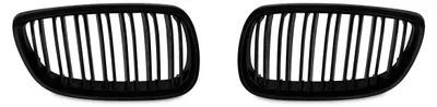 Kühlergrill DOPPELRIPPE Schwarz Glanz für BMW 3er Coupe E92 2006-2010 – Produktansicht