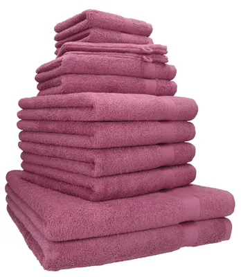Produktbild von Betz Premium Handtuch-Set 12-teilig – 100% Baumwolle – ®  – extra saugfähig & weich – hohe Grammatur –  Farbe beere