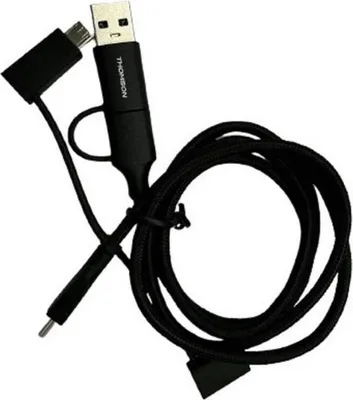 Immagine prodotto di Cavo di ricarica universale 5 in 1, USB-A/USB-C a Micro USB-C/Lightning, 2,4 A, 60 W, 1,5 m, Thomson