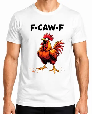 Immagine prodotto di F-CAW-F Scream Cock Divertente umorismo Meme Cock Cartoon Regalo Uomo, Bianco, S