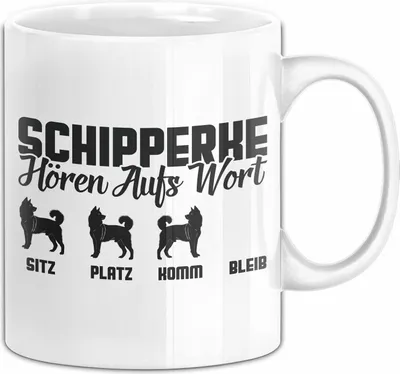 Produktbild von Schipperke Hören Aufs Wort Tasse Geschenk Schipperke Besitzer Mama Becher (Weiß)