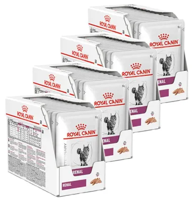 Produktbild von Royal Canin Veterinary Renal 48x85g Alleinfuttermittel-Pastete für Katzen mit Nierenversagen – Beugt Nierensteinbildung vor