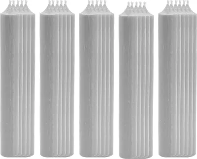 Produktbild von 25x Stabkerze Tischkerze Grau Wachskerze Durchgefärbt Tropffrei Kerze 180 x 22mm Set