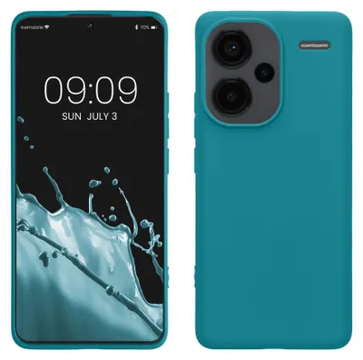 Produktbild von kwmobile Handyhülle für Xiaomi Redmi Note 13 Pro+ 5G / Redmi Note 13 Pro Plus 5G Hülle - TPU Case - Kabelloses Laden - Schutzhülle Cover in Petrol