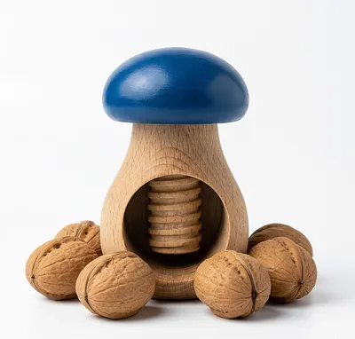 Produktbild von Nussknacker Holz-Pilz Blauer Pilz