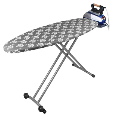 Bügelbrett klappbar, höhenverstellbar bis 93 cm, Baumwollbezug
