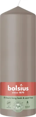 Produktbild von Bolsius Stumpenkerze helles taupe 20 cm Ø 6,8 cm