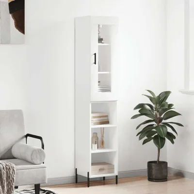 Produktbild von vidaXL Highboard Weiß 34,5x34x180 cm Holzwerkstoff