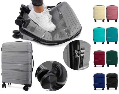 Produktbild von RGL PP3 L Polypropylen Koffer Reisekoffer Hardcase Koffer TSA-Schloss Trolley Hartschalenkoffer Grösse: L Farbe: Grau