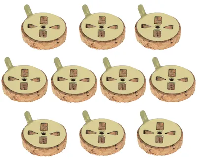 Produktbild von 10x 3cm Schwimende Dochthalter Vigil Öllampe Runde Korkschwimmer Schwimmlicht