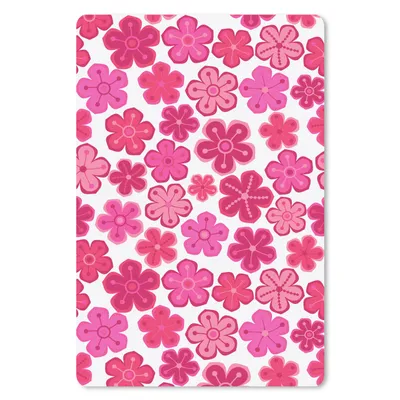 Produktbild von MuchoWow® Mauspad Mousepad Blumen - Rosa - Muster 40x60 cm - Mousepads - Maus Mat - Pad - Mausunterlage - Schreibtisch Accesoire