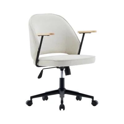 Produktbild von CLIPOP Drehstuhl, höhenverstellbarer Schreibtischstuhl,Bürostuhl mit Metallgestell,Fabric,Beige