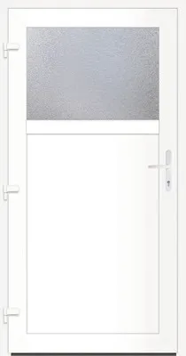 Produktbild von RORO Nebeneingangstür Missouri weiß/weiß 980 x 1980 mm DIN links nach außen öffnend 1/3 Glas mit 5-fach Verriegelung