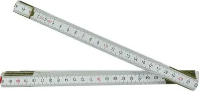 Produktbild von Meterstab, Holz, weiß, 2 m