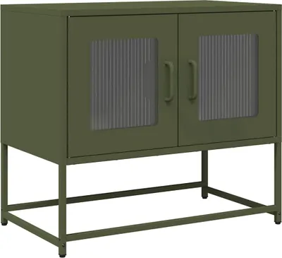 Produktbild von vidaXL TV-Schrank Olivgrün 68x39x60,5 cm Kaltgewalzter Stahl