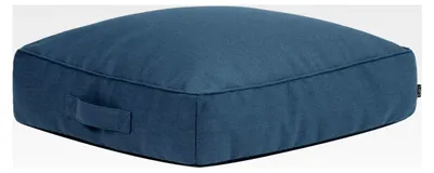Produktbild von Hocker, Denimblau, Wasserabweisender Stoff, Indoor Outdoor Sitzsack, Sitzpuff mit Füllung, Großer Fußhocker für Wohnzimmer, Schlafzimmer, Garten