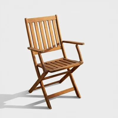 Produktbild von Gartenstuhl aus Holz mit Armlehnen Diana