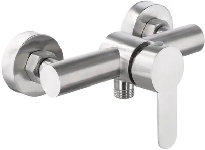 Produktbild von Unyqoos® Einhebel-Duschmischer zur Wandmontage, 304 Edelstahl gebürstet, 360° drehbar, Einhandbedienung, fingerabdruckresistent