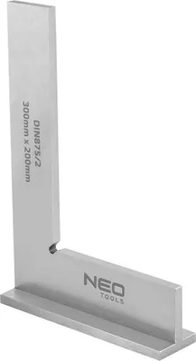 Produktbild von NEO TOOLS Winkeleisen mit Sockel DIN875/2, 300x200mm, Winkelbestimmung, gehärteter Kohlenstoffstahl