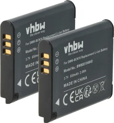 Produktbild von vhbw 2x Akku kompatibel mit Leica C Kamera (650 mAh, 3,7 V, Li-Ion)