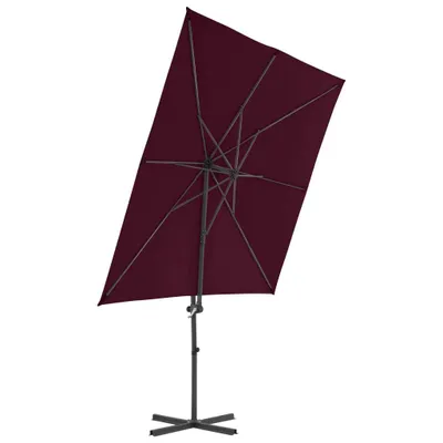 Obrázek produktu pro vidaXL Světelný slunečník s ocelovou tyčí 250x250 cm Bordeaux červená