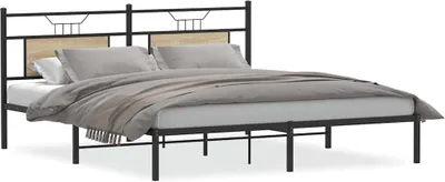 Produktbild von Bettgestell ohne Matratze Sonoma-Eiche 183x203 cm Holzwerkstoff