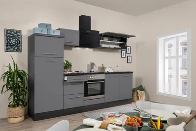 Produktbild von Küche Küchenzeile Küchenblock Eiche Grau Amanda 270 cm Respekta Premium
