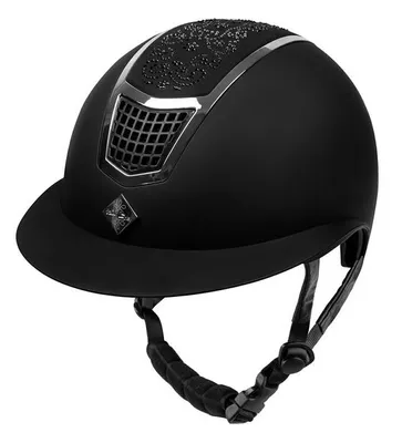 Produktbild von Fair Play Reithelm Quantinum Chic W schwarz Strass -silber S (53-55cm)