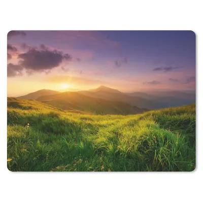 Produktbild von MuchoWow® Mauspad Mousepad Berge - Sonne - Natur 40x30 cm - Mousepads - Maus Mat - Pad - Mausunterlage - Anti Rutsch
