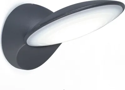 Produktbild von LUTEC TONA, Wandbeleuchtung für den Außenbereich, Grau, Aluminium, Polycarbonat (PC), IP44, Fassade, I