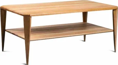 Produktbild von Couchtisch >Bell 2< in Wildeiche, Massivholz - 100x45x60cm (BxHxT)