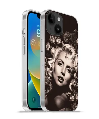 Produktbild von MuchoWow® Handyhülle Schutzhülle Hülle für Apple iPhone 14 - Softcase Frau - Blumen - Schmetterling Silikon Softcase Handy Hülle - Mobiltelefonhülle