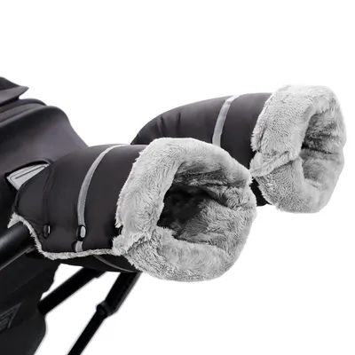 Produktbild von Handwärmer Kinderwagen, Homord Kinderwagen Handschuhe Warmer Winddicht Handmuff Universaler und Wasserabweisender Muff mit Fleece und Baumwolle