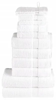 Immagine prodotto di vidaXL Set di asciugamani premium da 12 pezzi SOLUND bianco 600 g/m²