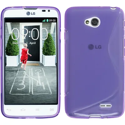 Produktbild von PhoneNatic Case kompatibel mit LG L70 Dual - lila Silikon Hülle S-Style + 2 Schutzfolien